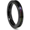 Edward Mirell 4mm Black Titanium Ring with Anodized Groove