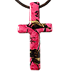 Realtree Xtra Paradise Pink Camo Cross Necklace