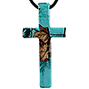 Realtree Xtra Sea Glass Camo Cross Necklace