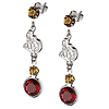Ottawa Senators Crystal Logo Earrings