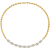14k Yellow Gold 1.1 ct tw Diamond Mariner Link Necklace