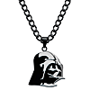 Stainless Steel Star Wars Etched Darth Vader Pendant on 22in Chain