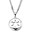 Stainless Steel Small Galactic Empire Symbol Cut Out Pendant on Chain