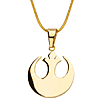 Gold-plated Stainless Steel Rebel Alliance Small Pendant with Chain