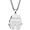 Stainless Steel Star Wars Storm Trooper Pendant on 22in Chain