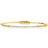 Sloane Street 18k Yellow Gold .38 ct tw Diamond  Bangle Bracelet with Strie Texture