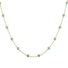 Sloane Street 18k Yellow Gold 3.3 ct tw Blue Topaz Station Necklace