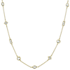 Sloane Street 18k Yellow Gold Mix Shape White Topaz Station Necklace