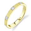 Sloane Street 18k Yellow Gold .18 ct tw Diamond And Strie Stackable Ring