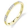 Sloane Street 18k Yellow Gold .15 ct tw Diamond And Strie Stackable Ring