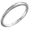 14kt White Gold Wedding Band for Solitaire No. 2