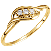 14kt Yellow Gold .06 ct 3-Stone Diamond Promise Ring
