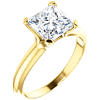 14kt Yellow Gold 2.1 ct tw Square Forever One Moissanite Ring