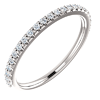 Platinum 1/5 ct 23-Stone Shared Prong Diamond Anniversary Ring