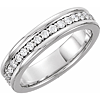 3/4 ct tw Lab Grown Diamond Platinum Comfort Fit Eternity Band
