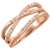 14kt Rose Gold 1/6 ct Diamond Intertwist Ring