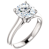 14kt White Gold 2 ct Forever One Moissanite Ring with Diamond Accents