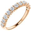 14kt Rose Gold 1/2 ct 11-Stone Shared Prong Diamond Anniversary Ring