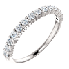 Platinum 3/8 ct 11-Stone Shared Prong Diamond Anniversary Ring