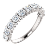 Platinum 1 ct 11-Stone Shared Prong Diamond Anniversary Ring
