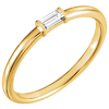 14kt Yellow Gold 1/8 ct Diamond Baguette Stackable Ring