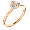 14kt Rose Gold 1/4 ct tw Diamond Floral Cluster Ring