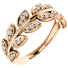 14kt Rose Gold .25 ct tw Diamond Leaf Ring