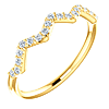 14kt Yellow Gold 1/5 ct tw Diamond Stackable Zig Zag Ring
