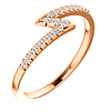 14kt Rose Gold 1/4 ct tw Diamond Stackable Z Ring