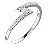 14kt White Gold 1/4 ct tw Diamond Stackable Z Ring