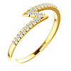 14kt Yellow Gold 1/4 ct tw Diamond Stackable Z Ring