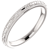 Platinum Vintage Inspired Comfort Fit Wedding Band 2.5mm