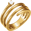 14kt Yellow Gold 1/4 ct Diamond Wraparound Spiral Ring