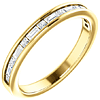 14kt Yellow Gold 3/8 ct Diamond Baguette and Princess Anniversary Ring