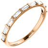 14kt Rose Gold 1/4 ct Diamond Straight Baguette Ring