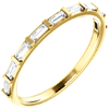 14kt Yellow Gold 1/4 ct Diamond Straight Baguette Ring