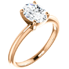 14kt Rose Gold 1.5 CT Forever One Moissanite Oval Solitaire Ring