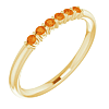 14k Yellow Gold Citrine Six Stone Stackable Ring