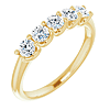 14k Yellow Gold 5/8 ct tw Lab-Grown Diamond Five-Stone Anniversary Ring