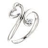 14kt White Gold .06 Diamond Accented Heart Ring