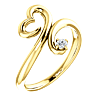 14kt Yellow Gold .06 Diamond Accented Heart Ring