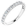 14k White Gold 1/2 ct tw Lab-Grown Diamond French-set Anniversary Band