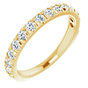 14k Yellow Gold 5/8 ct tw Lab-Grown Diamond French-set Anniversary Band