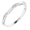 14k White Gold 1/8 ct tw Diamond Stackable Cluster Ring