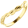 14k Yellow Gold Twisted Contour Wedding Band 2mm