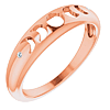 14k Rose Gold Moon Phase Ring with Diamond Accents