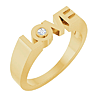 14k Yellow Gold .03 ct Diamond Love Ring