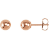14kt Rose Gold 5mm Ball Earrings
