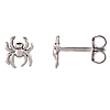 14k White Gold Spider Stud Earrings
