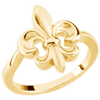 14kt Yellow Gold Fleur-de-lis Ring